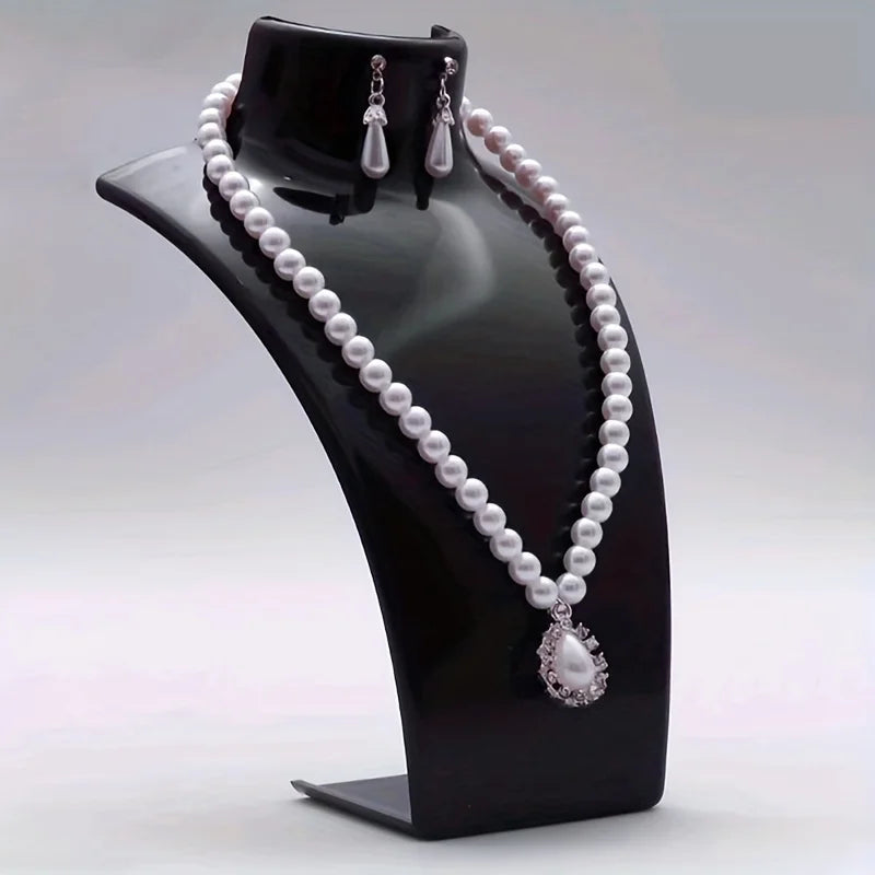 1pc Simple Jewelry Display Stand for Necklace Pendant - Portrait Neck Jewelry Rack, Earring Storage Rack